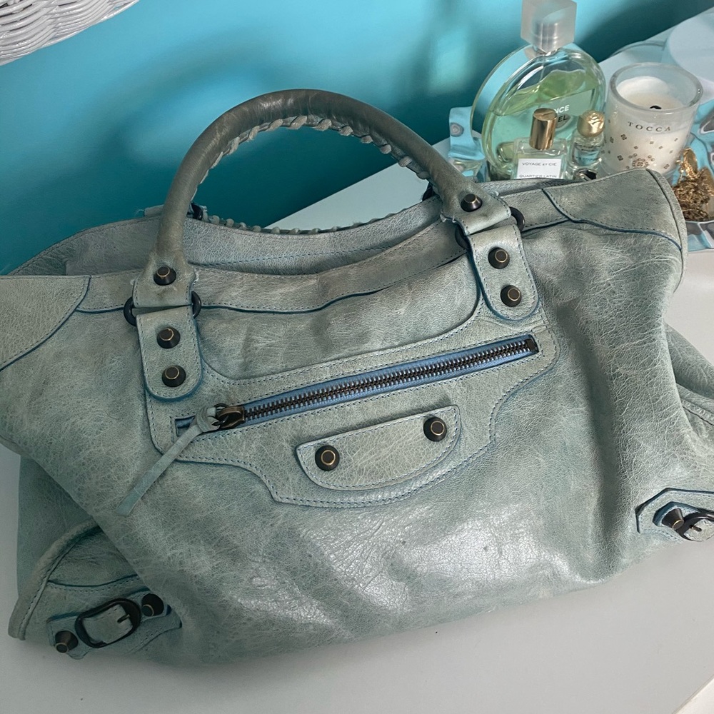 Balenciaga City Bag Light Blue